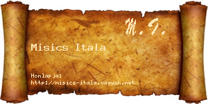 Misics Itala névjegykártya